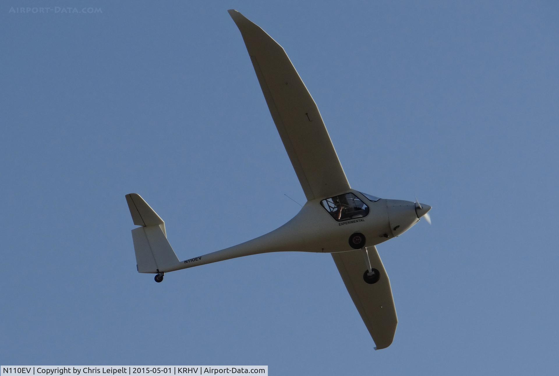 N110EV, Pipistrel Sinus 912 C/N 095, A local Pipistrel Sinus 912 taking off on runway 31R at Reid Hillview Airport, San Jose, CA.