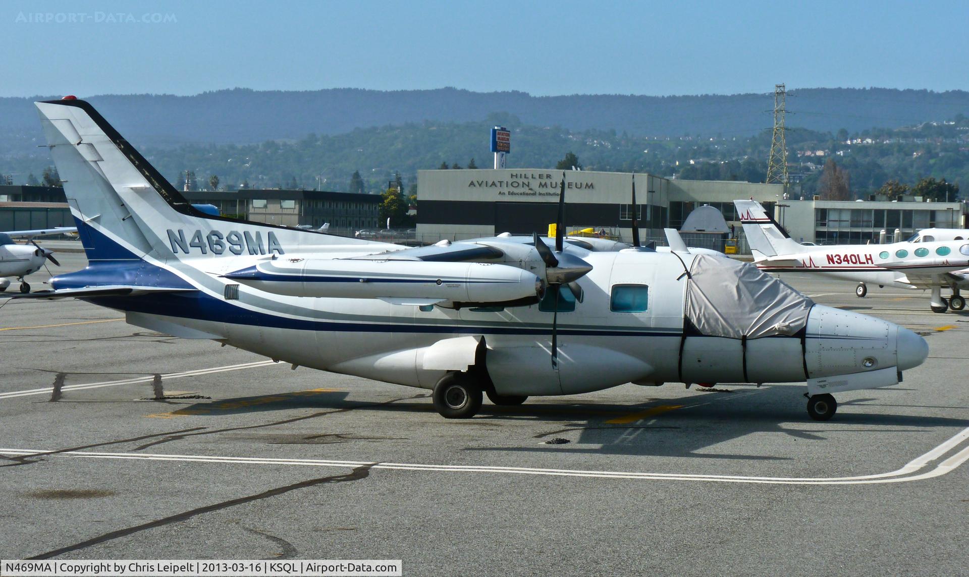 N469MA, Mitsubishi MU-2B-35 C/N 619, A Mitsubishi MU-2B parked on the transient ramp San Carlos Airport, San Carlos, CA.