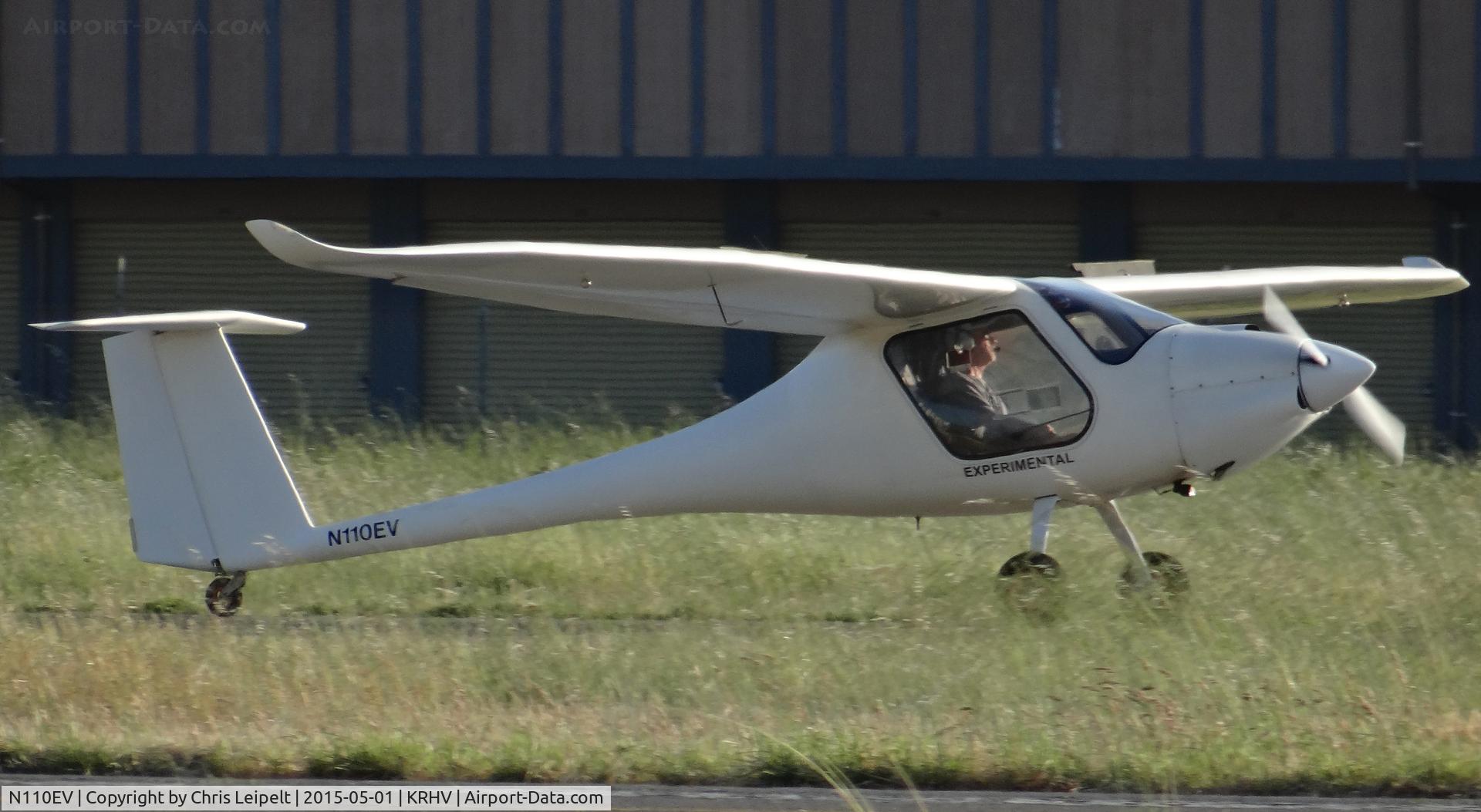 N110EV, Pipistrel Sinus 912 C/N 095, A local Pipistrel Sinus 912 landing at Reid Hillview Airport, San Jose, CA.