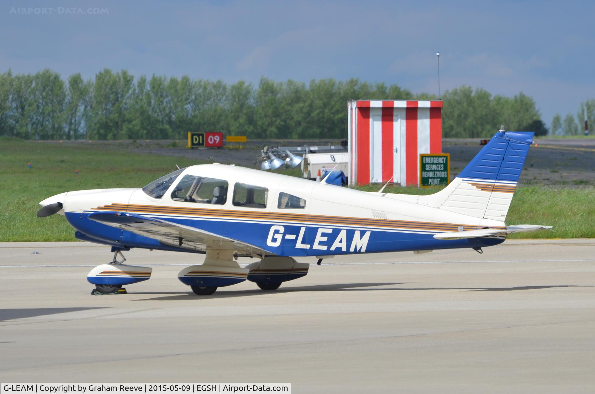 G-LEAM, 1980 Piper PA-28-236 Dakota C/N 28-8011061, Parked at Norwich.