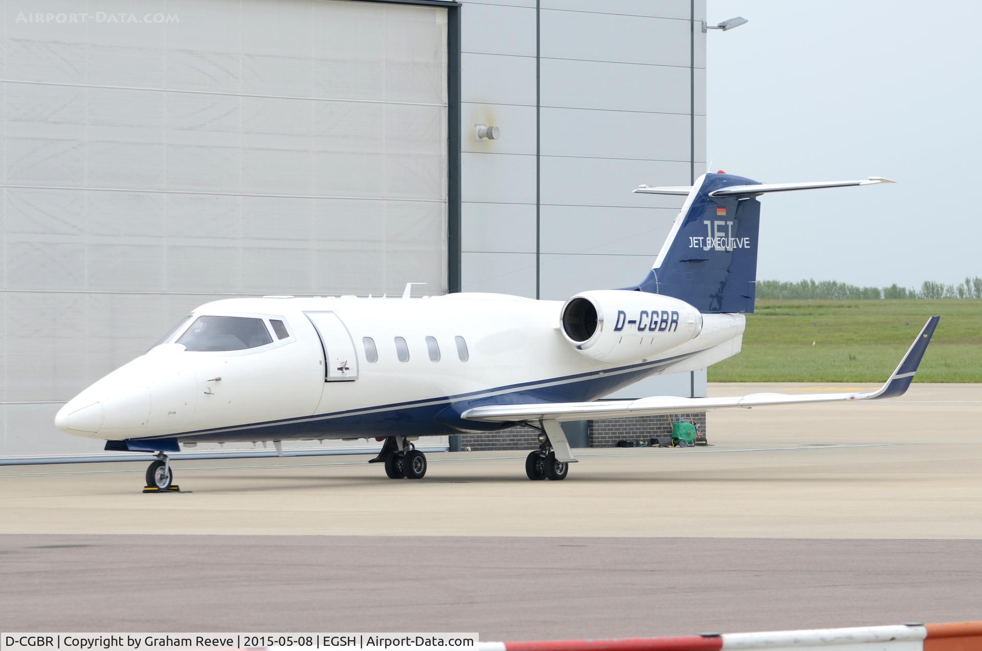 D-CGBR, 1985 Learjet 55 C/N 55-122, Parked at Norwich.