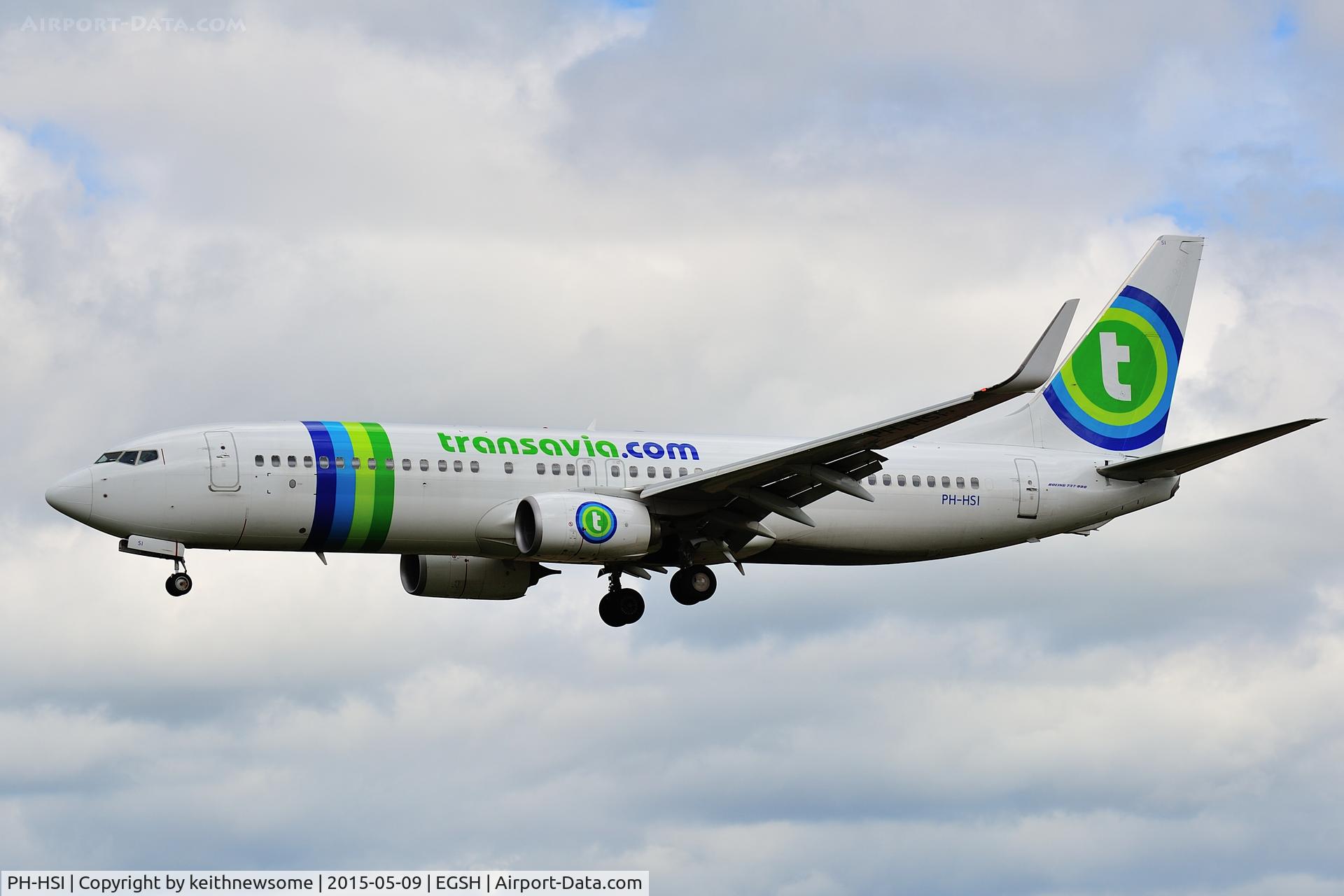 PH-HSI, 2013 Boeing 737-8K2 C/N 42148, Landing onto runway 27.
