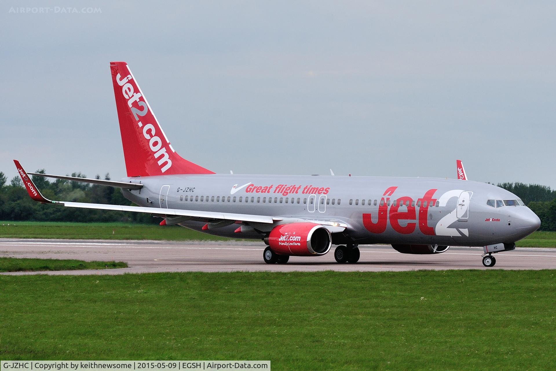 G-JZHC, 2000 Boeing 737-8K5 C/N 30593, Leaving for air test.