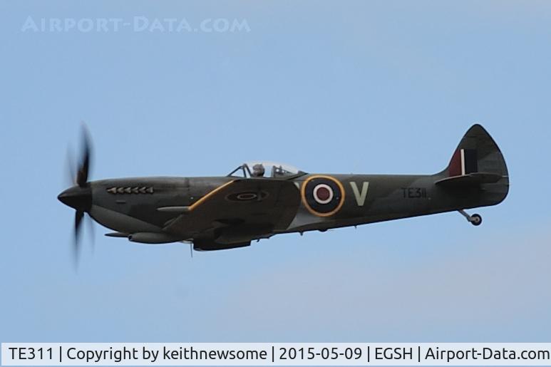 TE311, 1945 Supermarine 361 Spitfire LF.XVIe C/N CBAF.IX.4497, Lovely fly past.