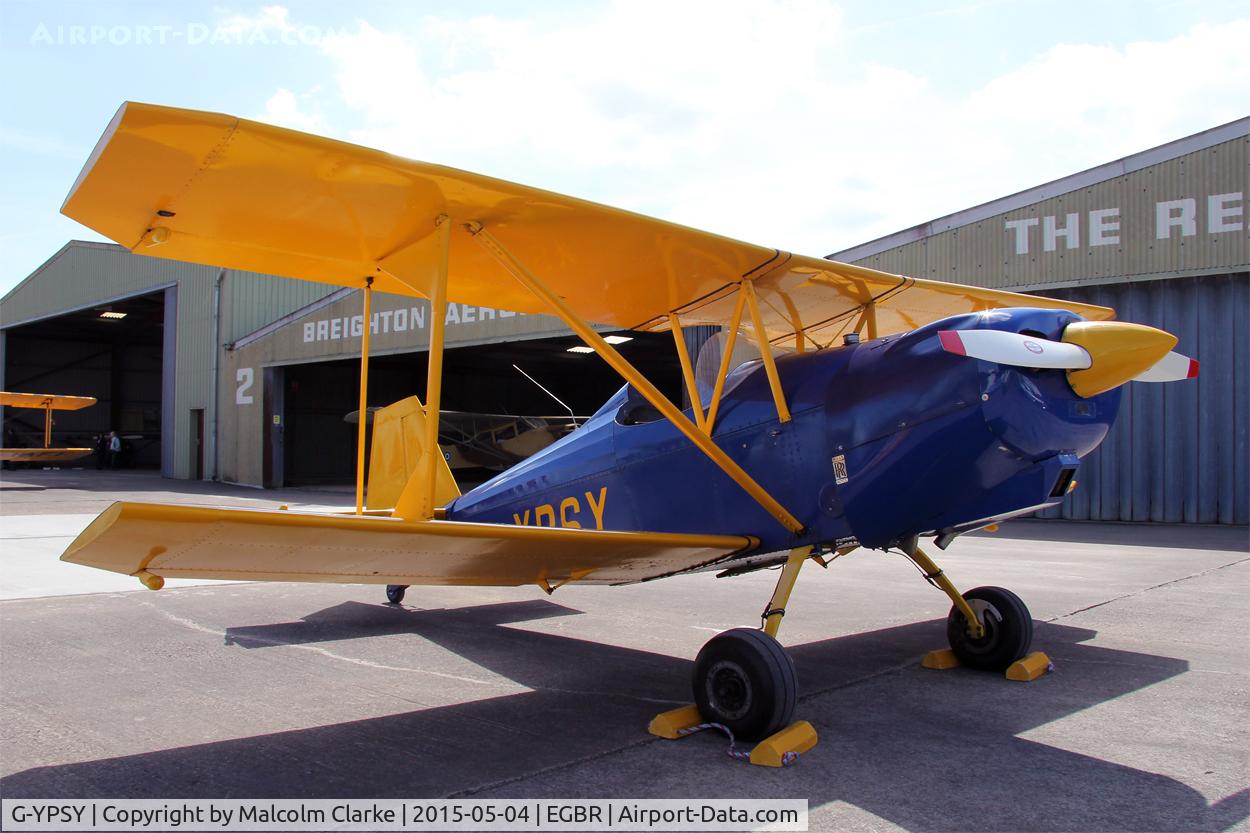 G-YPSY, 1988 Andreasson BA-4B C/N PFA 038-10352, Andreasson BA-4B at The Real Aeroplane Company's Auster Fly-In, Breighton Airfield, May 4th 2015.