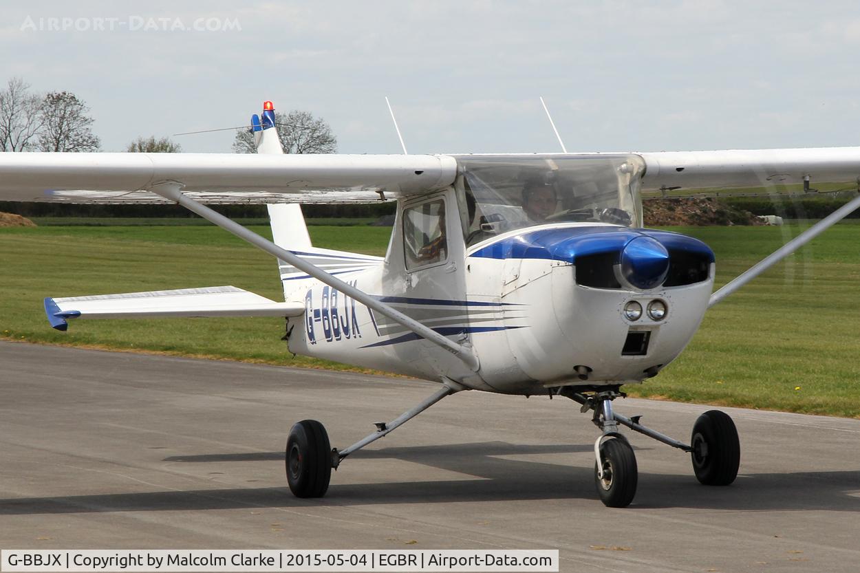 G-BBJX, 1974 Reims F150L C/N 1017, Reims F150L at The Real Aeroplane Club's Auster Fly-In, Breighton Airfield, May 4th 2015.