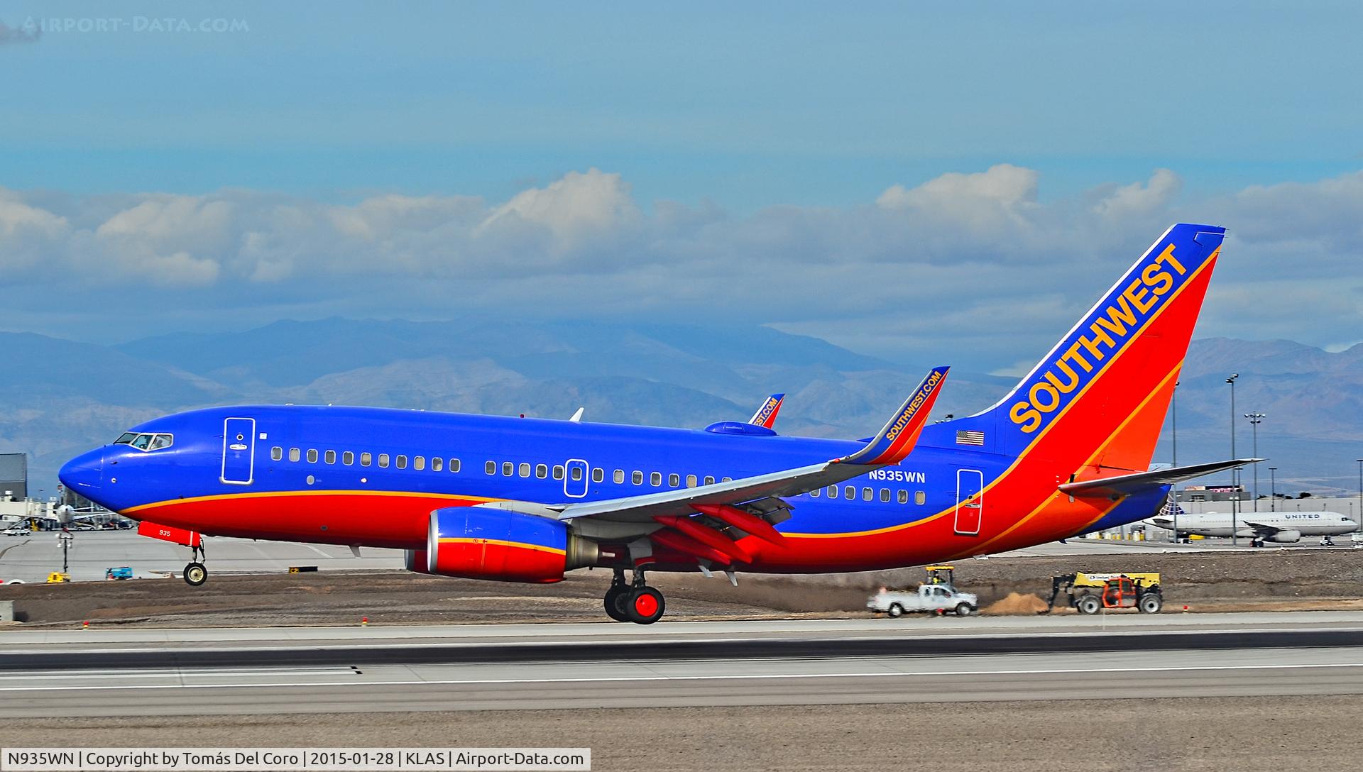 N935WN, 2009 Boeing 737-7H4 C/N 36641, N935WN Southwest Airlines 2009 Boeing 737-7H4 s/n 36641 - 
Las Vegas - McCarran International Airport (LAS / KLAS)
USA - Nevada January 28, 2015
Photo: Tomás Del Coro