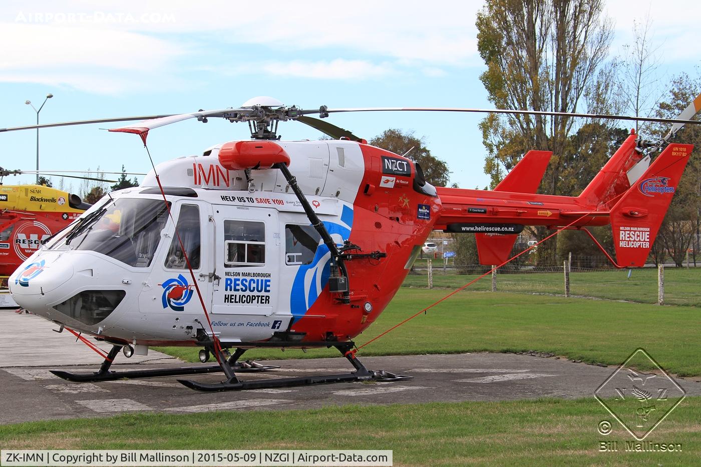 ZK-IMN, 1989 MBB-Kawasaki BK-117B-2 C/N 1018, Nelson-Marlborough Rescue unit at Garden City