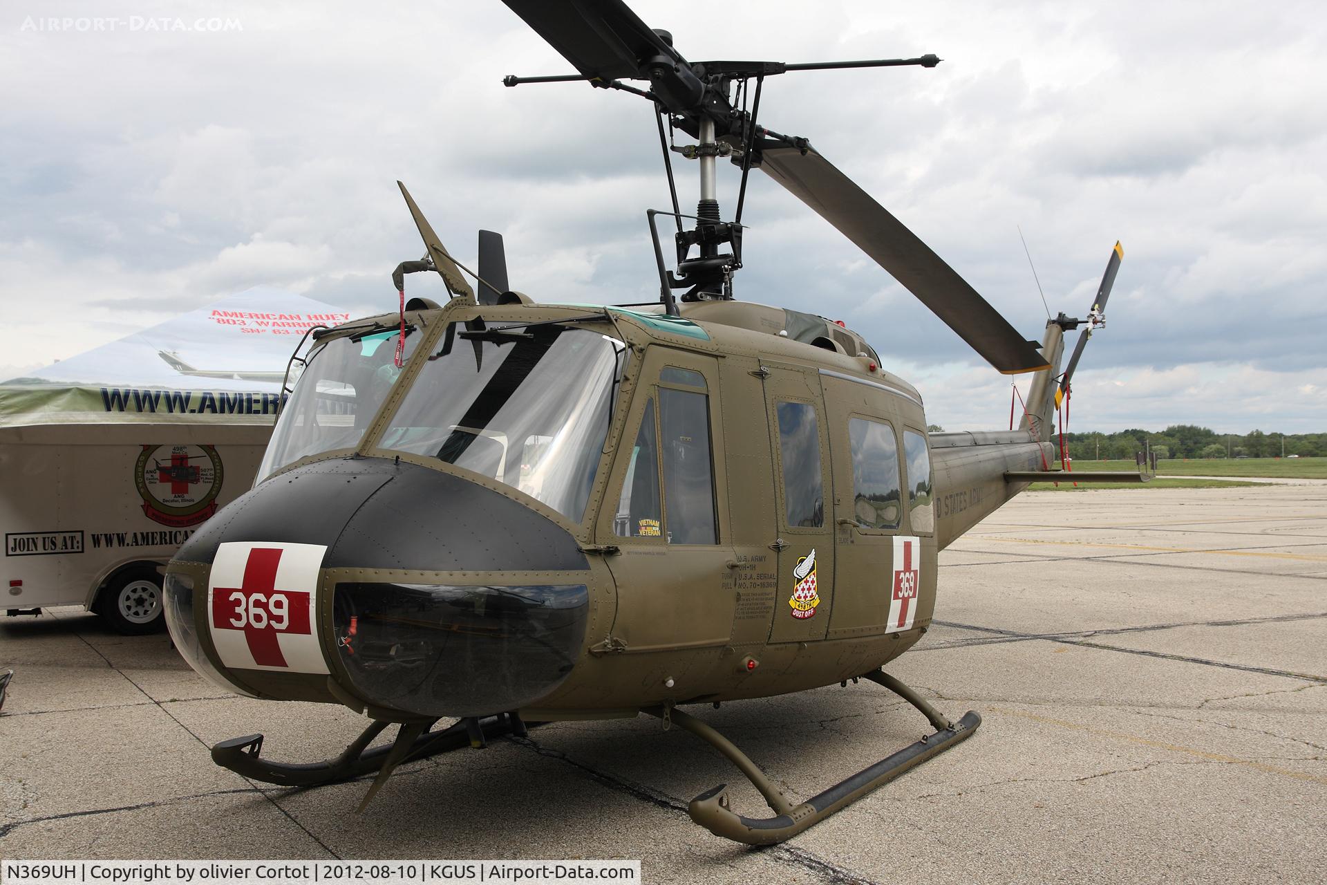 N369UH, 1970 Bell UH-1H C/N 70-16369, homebase, near the Grissom Air base