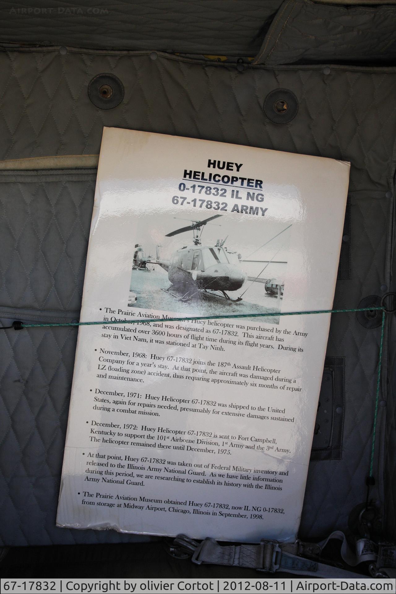 67-17832, 1967 Bell UH-1H Iroquois C/N 10030, History of this Huey