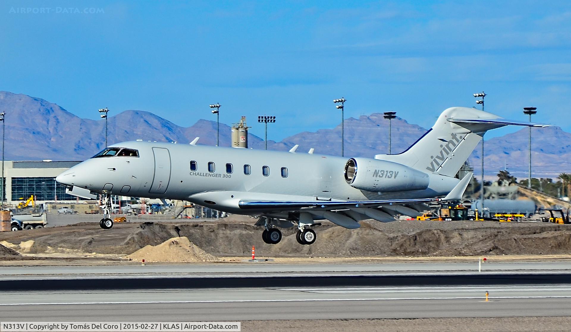 N313V, 2012 Bombardier Challenger 300 (BD-100-1A10) C/N 20365, N313V 2012 BOMBARDIER  BD-100-1A10 s/n 20365 Challenger 300 - 

Las Vegas - McCarran International Airport (LAS / KLAS)
USA - Nevada February 27, 2015
Photo: Tomás Del Coro