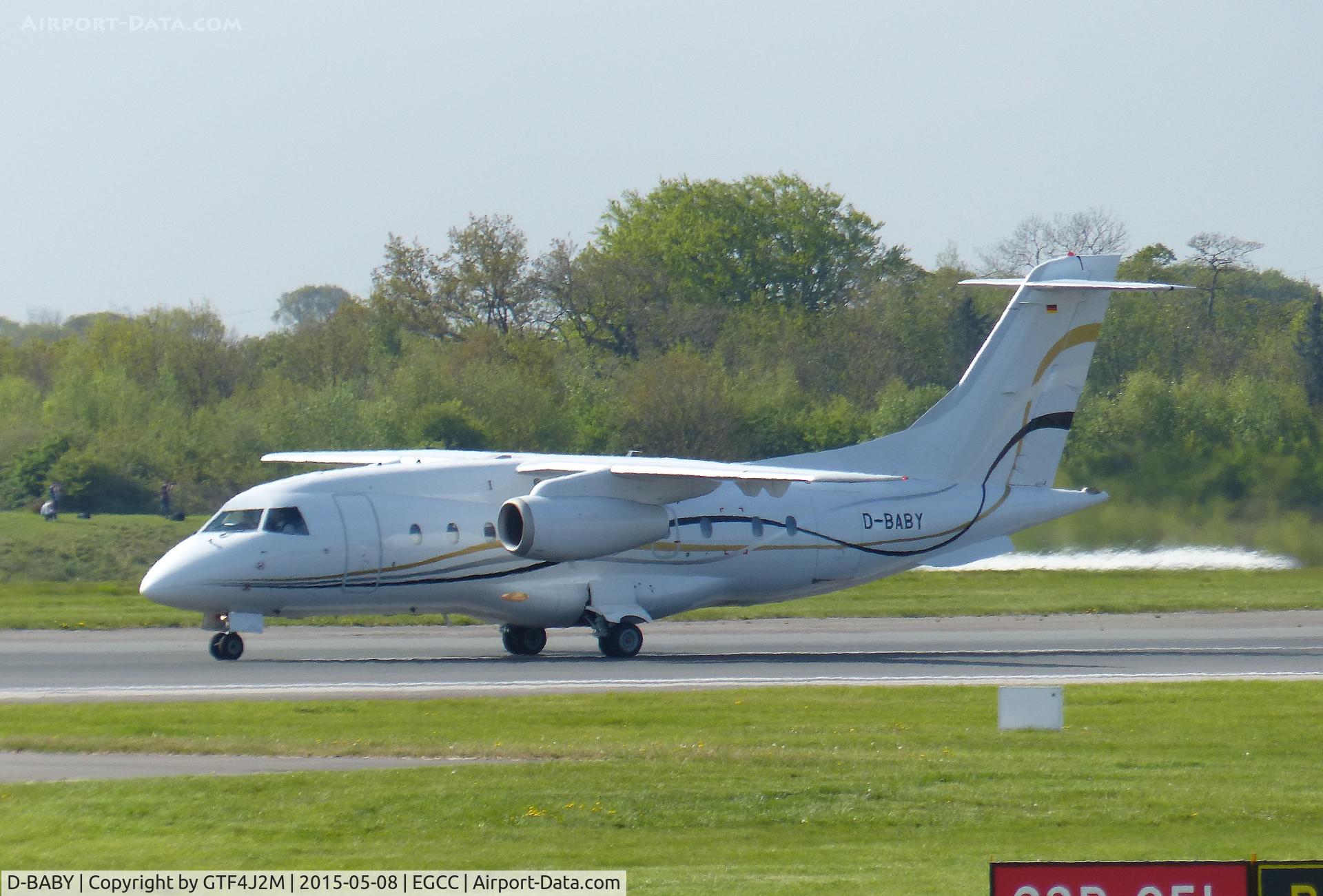 D-BABY, 2001 Fairchild Dornier 328-300 328JET C/N 3186, D-BABY  operated by Sun Air Scandinavia  at Manchester 8.5.15