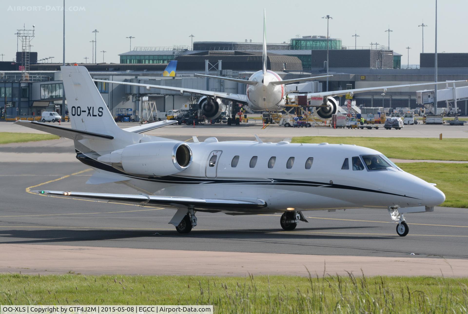 OO-XLS, 2013 Cessna 560XLS Citation Excel+ C/N 560-6162, OO-XLS at Manchester 8.5.15