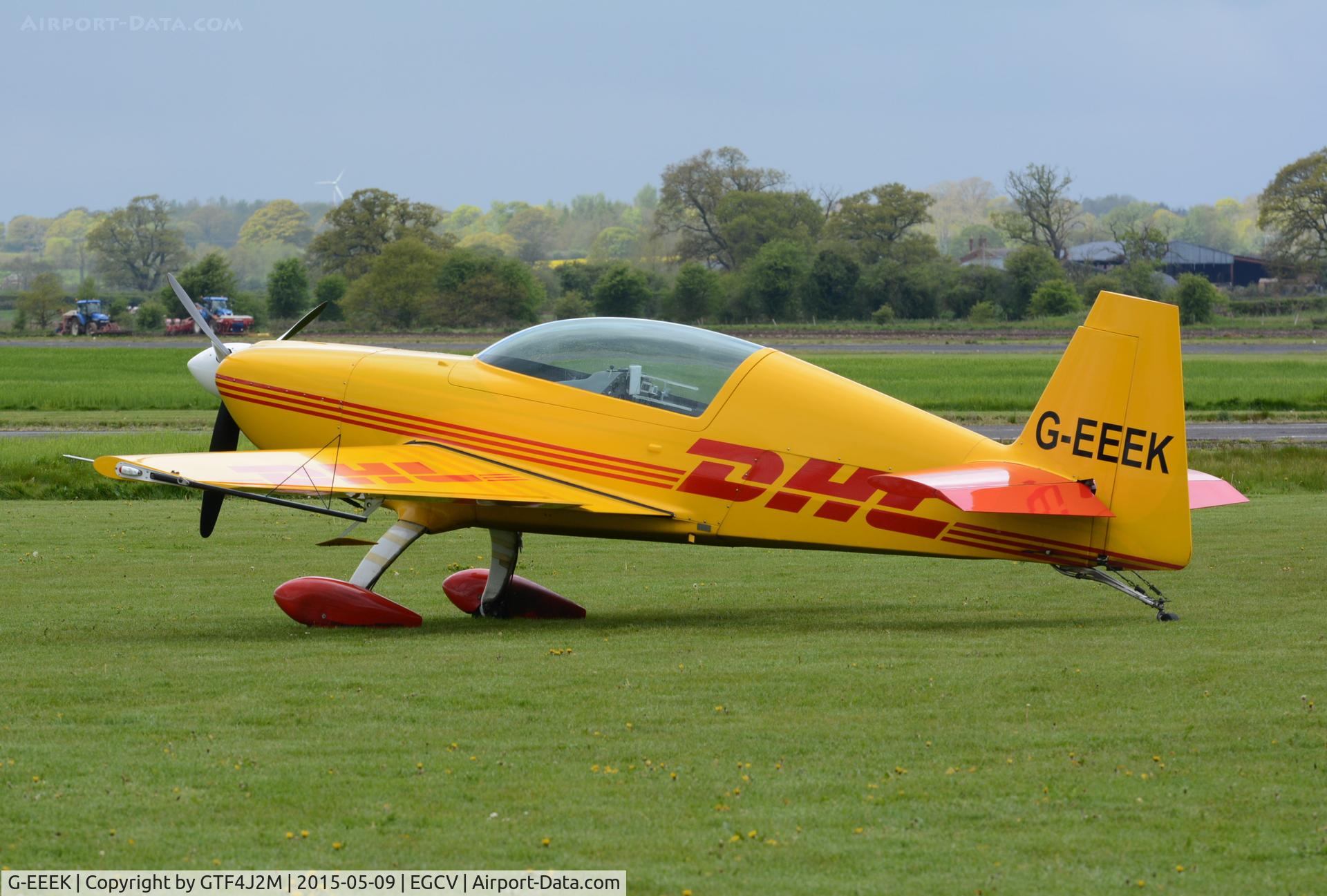 G-EEEK, 2006 Extra EA-300/200 C/N 1034, G-EEEK  at Sleap 9.5.15  in new DHL scheme