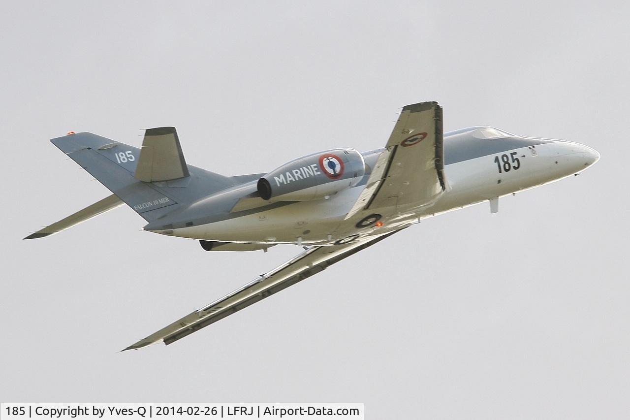 185, Dassault Falcon 10MER C/N 185, Dassault Falcon 10MER, Take off rwy 26,  Landivisiau Naval Air Base (LFRJ)