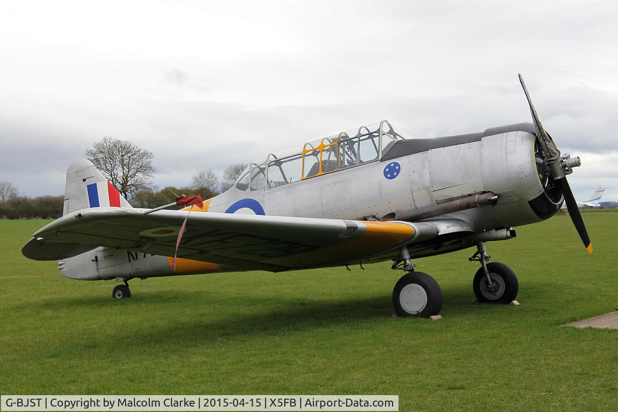 G-BJST, 1953 Canadian Car & Foundry T-6H Harvard Mk.4M C/N 14A-2429, Canadian Car & Foundry T-6H Harvard 4M at Fishburn Airfield UK, April 15th 2015.