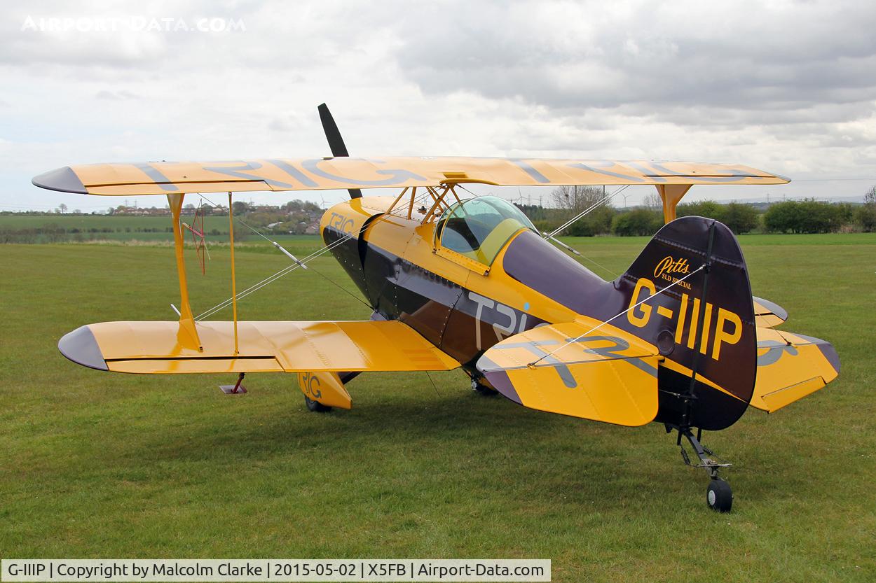 G-IIIP, 1984 Pitts S-1D Special C/N PFA 009-10195, Pitts S-1D Special G-IIIP of the Trig Aerobatic Team on a stopover for fuel at Fishburn Airfield, May 2nd 2015.