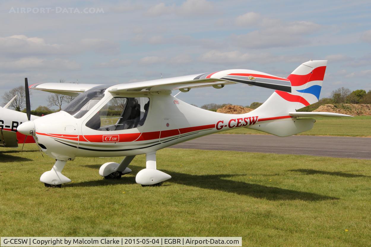 G-CESW, 2007 Flight Design CTSW C/N 8296, Flight Design CTSW at The Real Aeroplane Club's Auster Fly-In, Breighton Airfield, May 4th 2015.