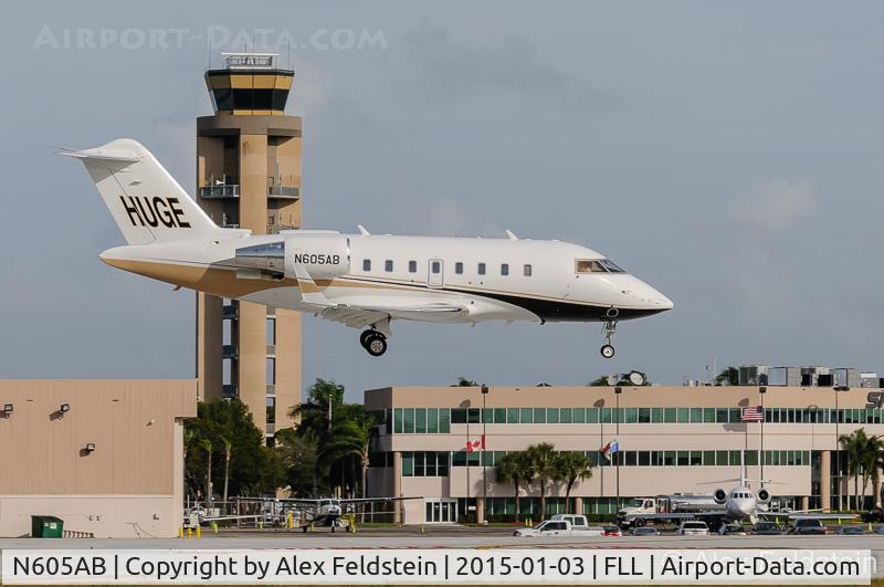 N605AB, 2009 Bombardier Challenger 605 (CL-600-2B16) C/N 5792, Ft. Lauderdale