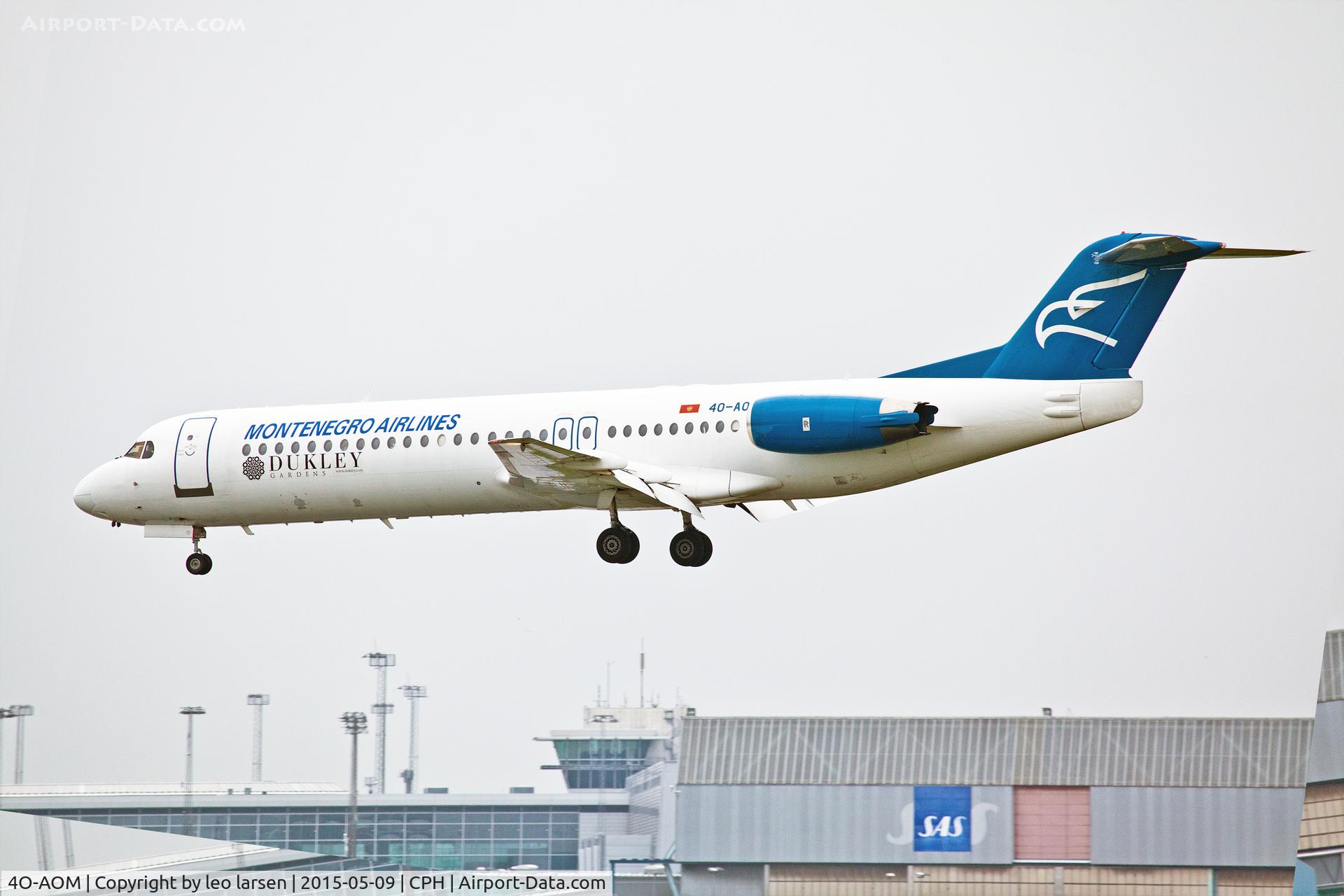 4O-AOM, 1990 Fokker 100 (F-28-0100) C/N 11321, Copenhagen 9.5.15
