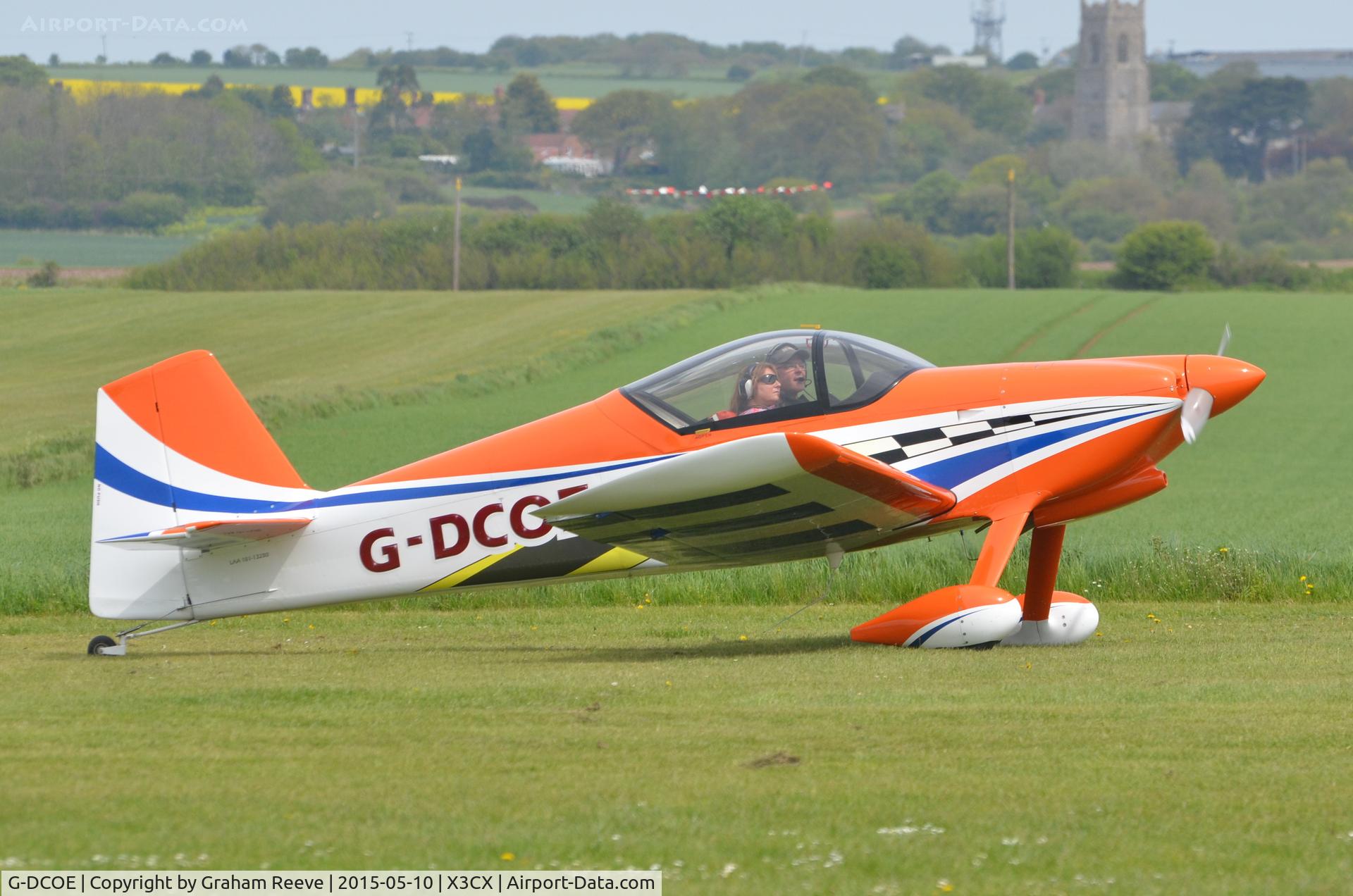 G-DCOE, 2014 Vans RV-6 C/N PFA 181-13280, Just landed at Northrepps.