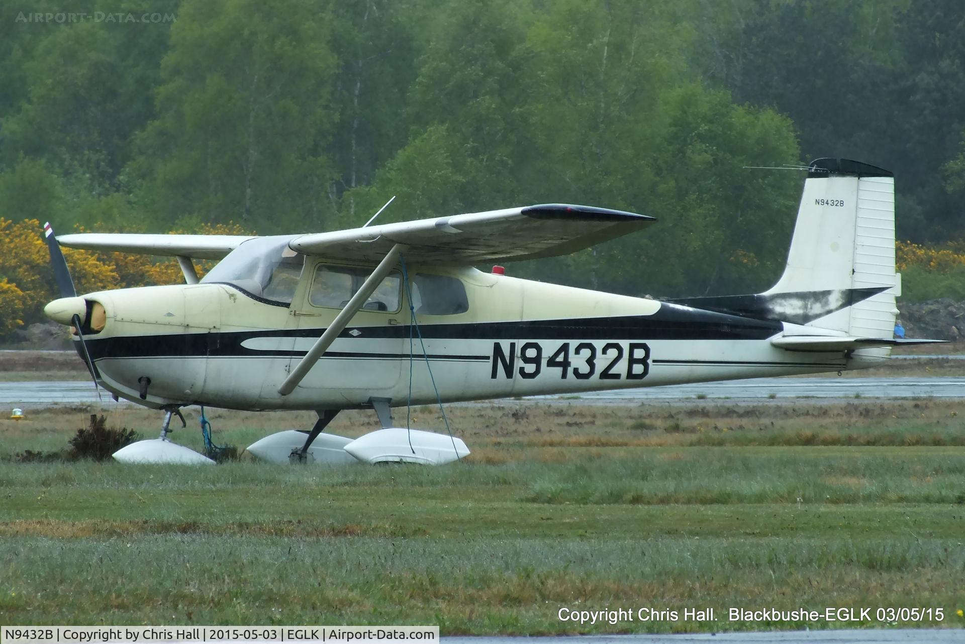 N9432B, 1958 Cessna 175 Skylark C/N 55232, classic Cessna at Blackbushe
