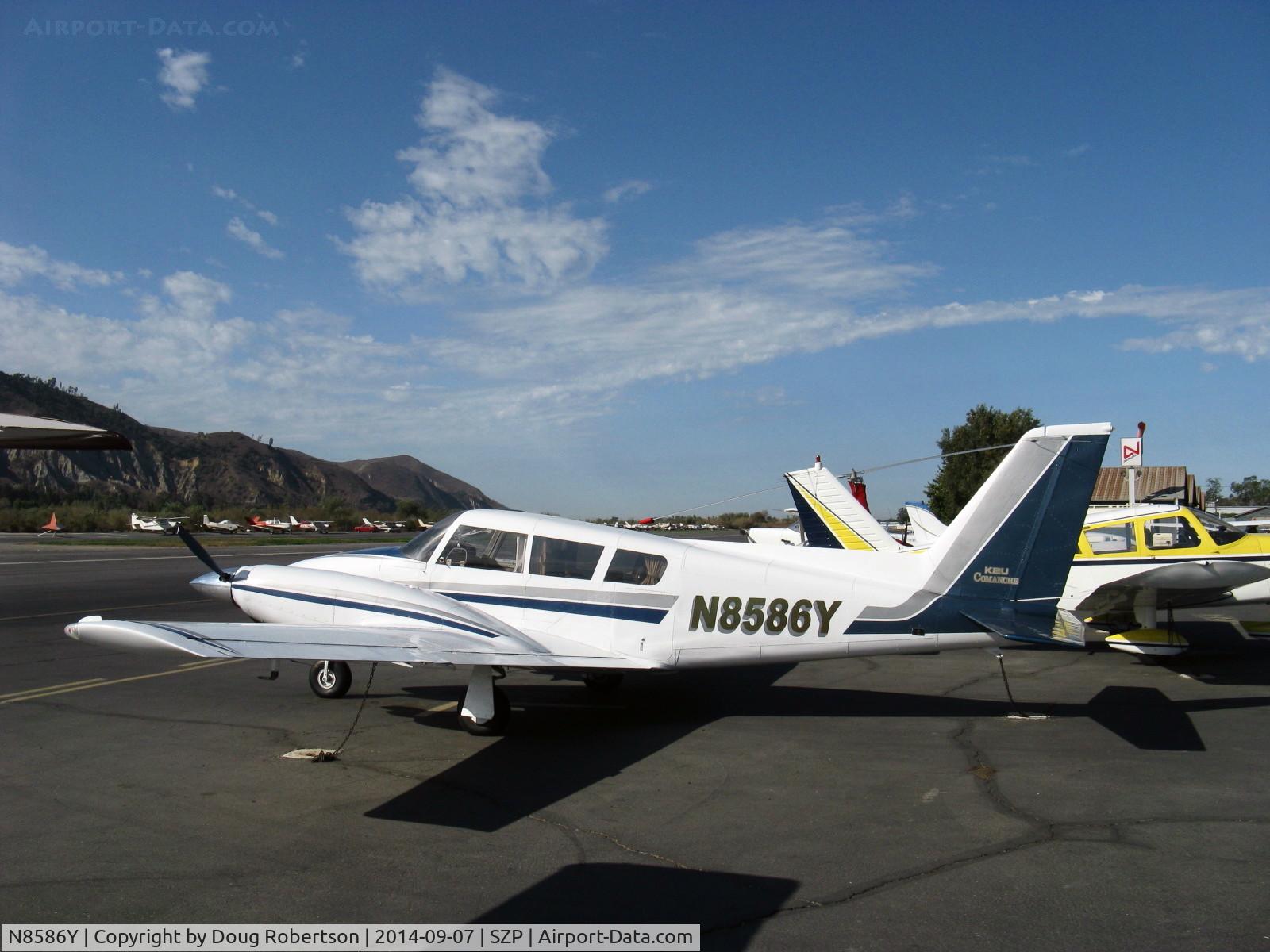 N8586Y, 1968 Piper PA-30 Twin Comanche Twin Comanche C/N 30-1739, 1968 Piper PA-30 TWIN COMANCHE, two Lycoming O-320 160 Hp each, early versions had just 4 seats, this has six with extra side window. 198 mph cruise.
