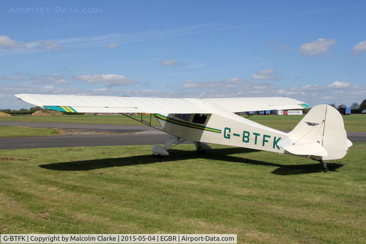 G-BTFK, 1947 Taylorcraft BC-12D Twosome C/N 10540, Taylorcraft BC-12D Twosome at The Real Aeroplane Club's Auster Fly-In, Breighton Airfield, May 4th 2015.