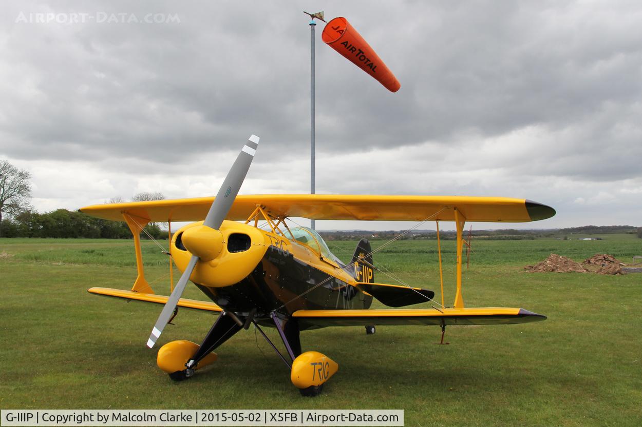 G-IIIP, 1984 Pitts S-1D Special C/N PFA 009-10195, Pitts S-1D Special G-IIIP of the Trig Aerobatic Team on a stopover for fuel at Fishburn Airfield, May 2nd 2015.