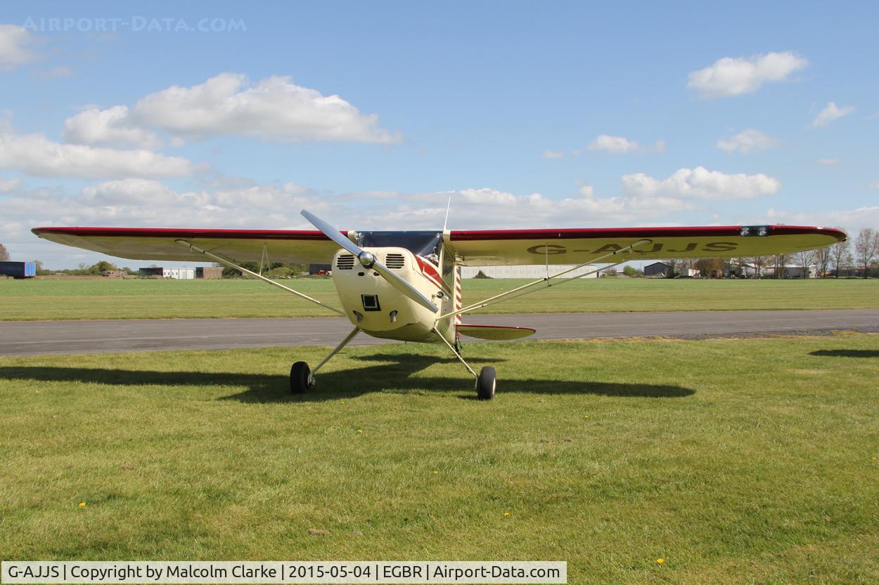 G-AJJS, 1947 Cessna 120 C/N 13047, Cessna 120 at The Real Aeroplane Club's Auster Fly-In, Breighton Airfield, May 4th 2015.