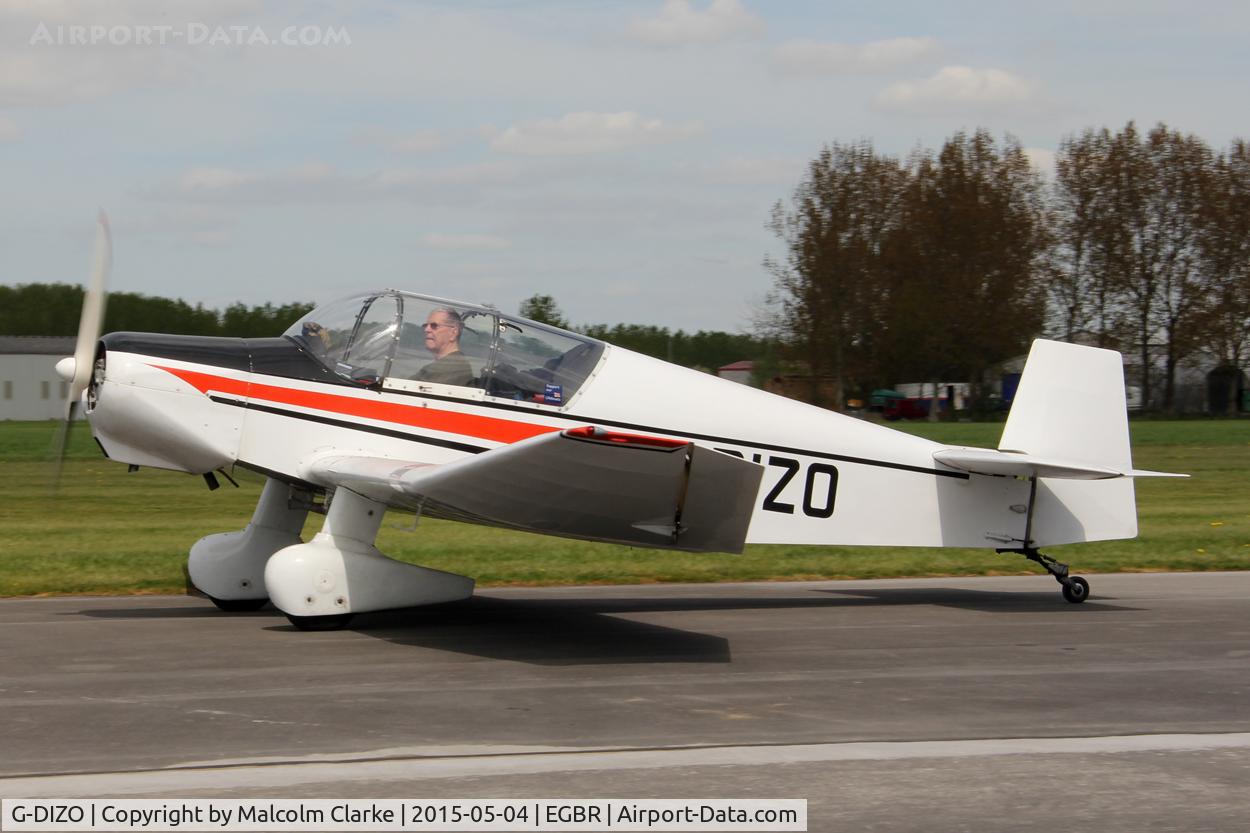 G-DIZO, 1965 Jodel D-120 Paris-Nice C/N 326, Jodel D-120 Paris-Nice at The Real Aeroplane Club's Auster Fly-In, Breighton Airfield, May 4th 2015.