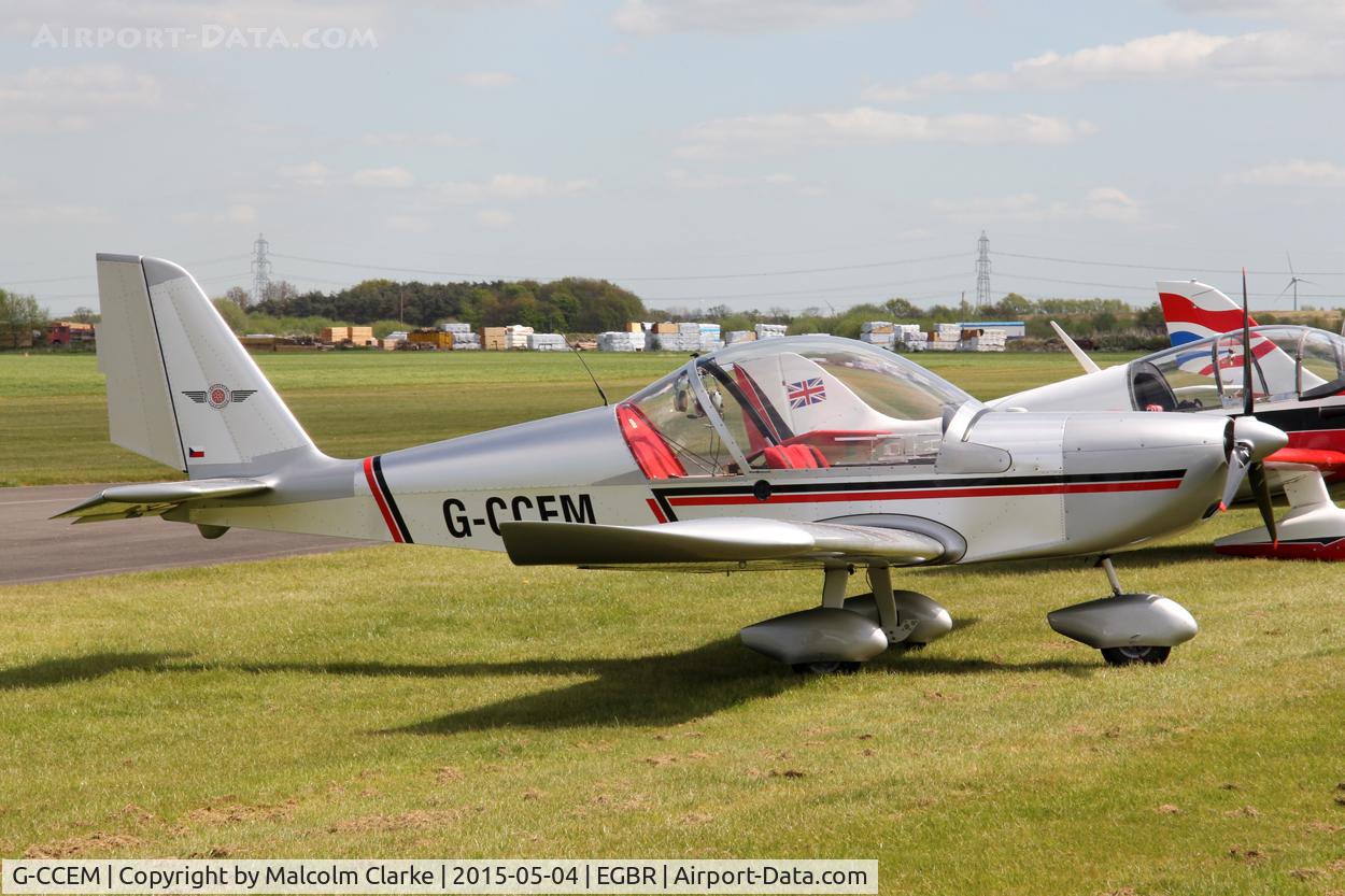 G-CCEM, 2003 Aerotechnik EV-97A Eurostar C/N PFA 315-13987, Aerotechnik EV-97A Eurostar at The Real Aeroplane Club's Auster Fly-In, Breighton Airfield, May 4th 2015.