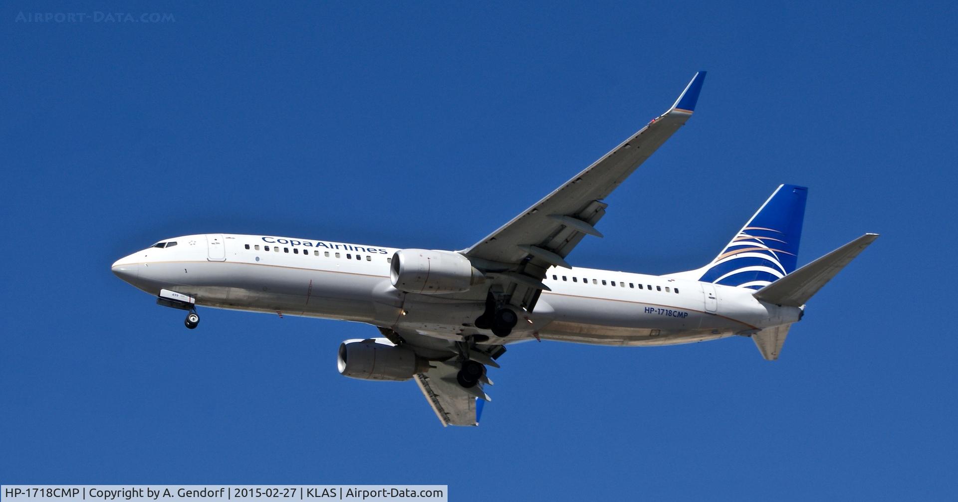 HP-1718CMP, 2011 Boeing 737-8V3 C/N 38139, COPA Airlines, on finals at Las Vegas Int'l(KLAS)