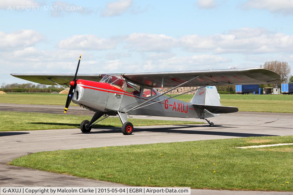 G-AXUJ, 1948 Auster J-1 Autocrat C/N 1957, Auster J-1 Autocrat at The Real Aeroplane Club's Auster Fly-In, Breighton Airfield, May 4th 2015.