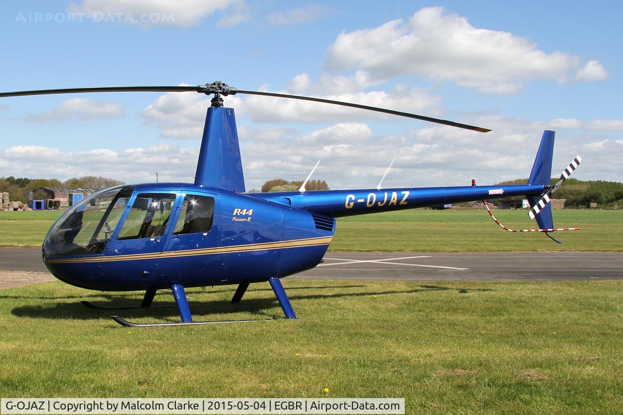 G-OJAZ, 2006 Robinson R44 Raven II C/N 11216, Robinson R44 II at The Real Aeroplane Club's Auster Fly-In, Breighton Airfield, May 4th 2015.