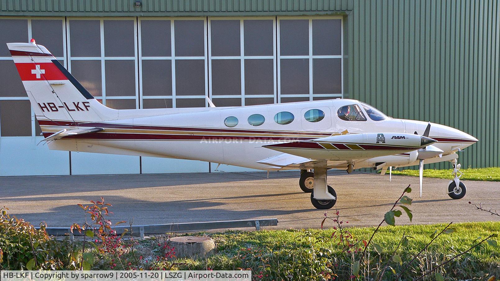 HB-LKF, 1976 Cessna 340A C/N 340A0096, waiting for taxi clearance