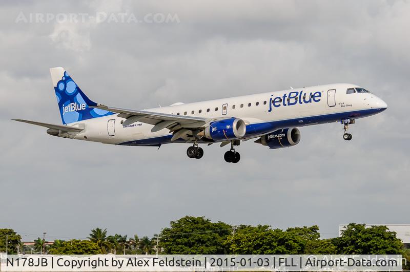 N178JB, 2005 Embraer 190AR (ERJ-190-100IGW) C/N 19000004, Ft. Lauderdale