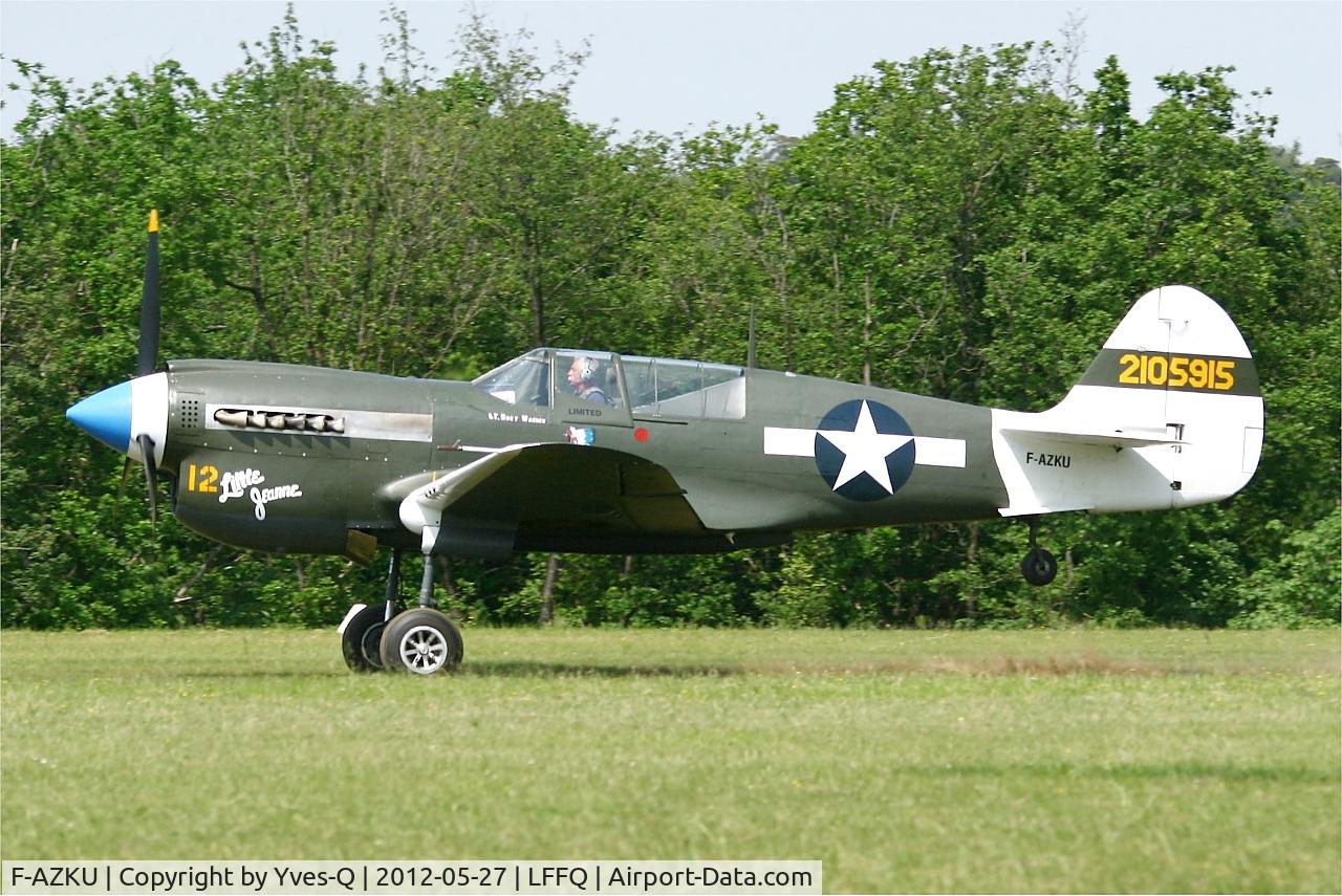 F-AZKU, 1942 Curtiss P-40N Warhawk C/N 29677, Curtiss P-40N Warhawk, La Ferté-Alais Airfield (LFFQ) Air Show 2012