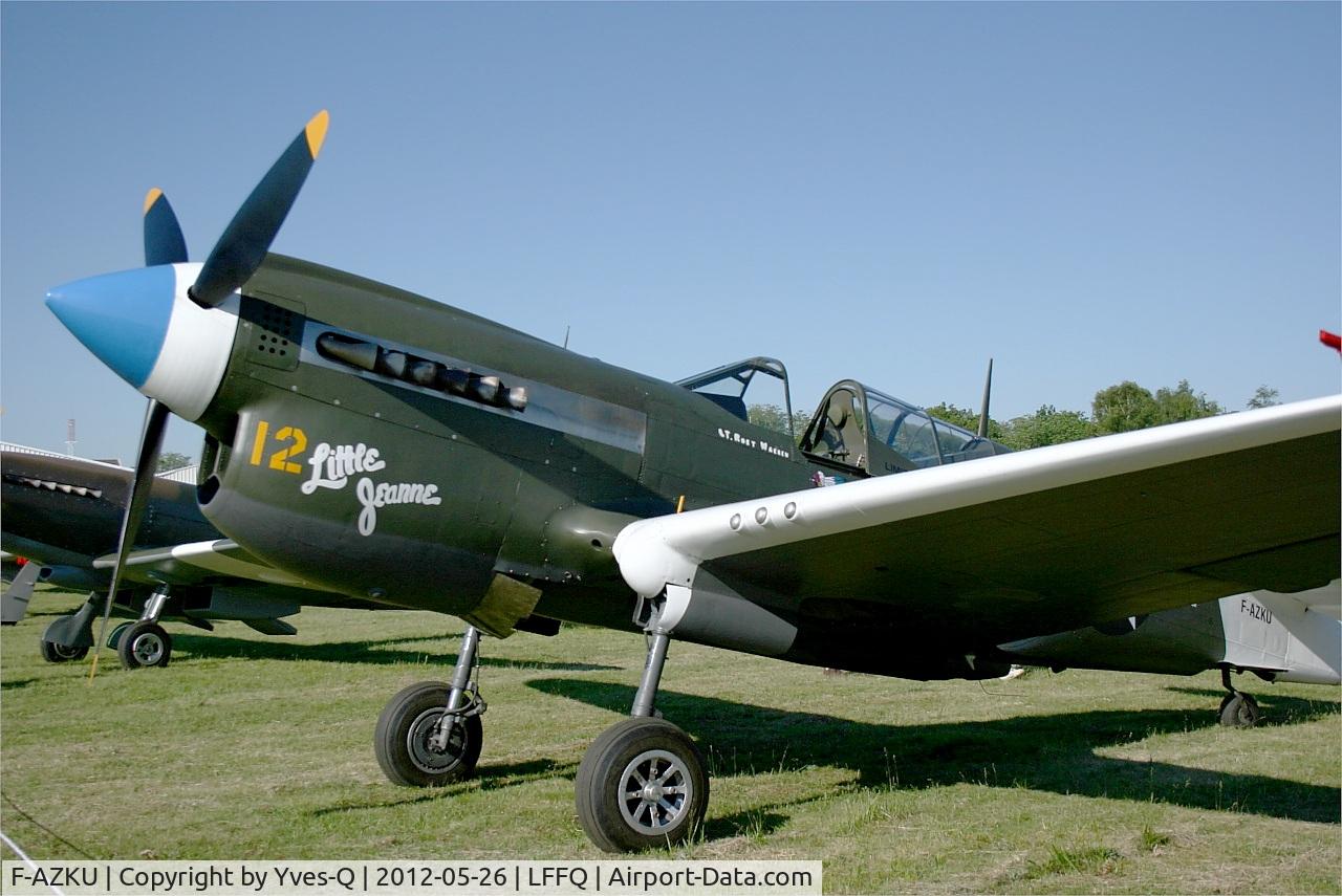 F-AZKU, 1942 Curtiss P-40N Warhawk C/N 29677, Curtiss P-40N Warhawk, La Ferté-Alais Airfield (LFFQ) Air Show 2012