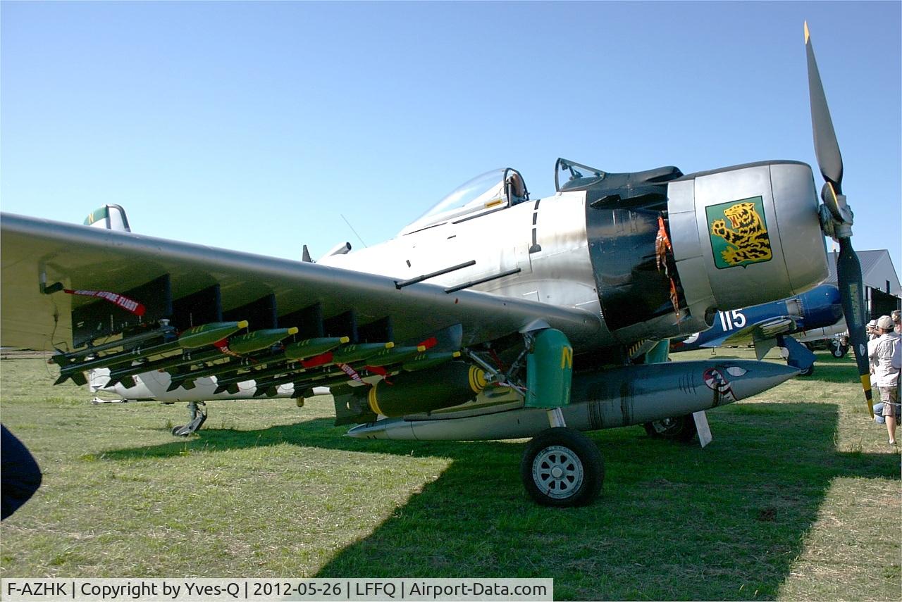 F-AZHK, Douglas AD-4N Skyraider C/N 7802, Douglas AD-4N Skyraider, La Ferté Alais Airfield (LFFQ) Air show 2012