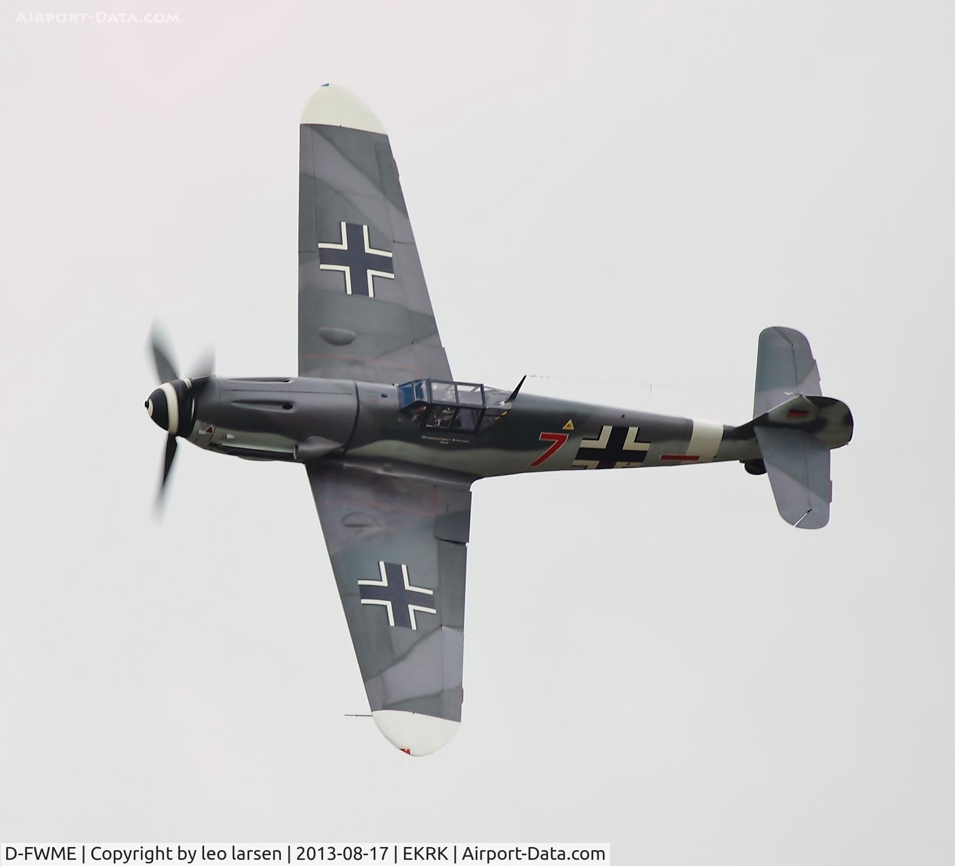 D-FWME, Messerschmitt Bf-109G-4 C/N 0139, Roskilde Air Show 17.8.13