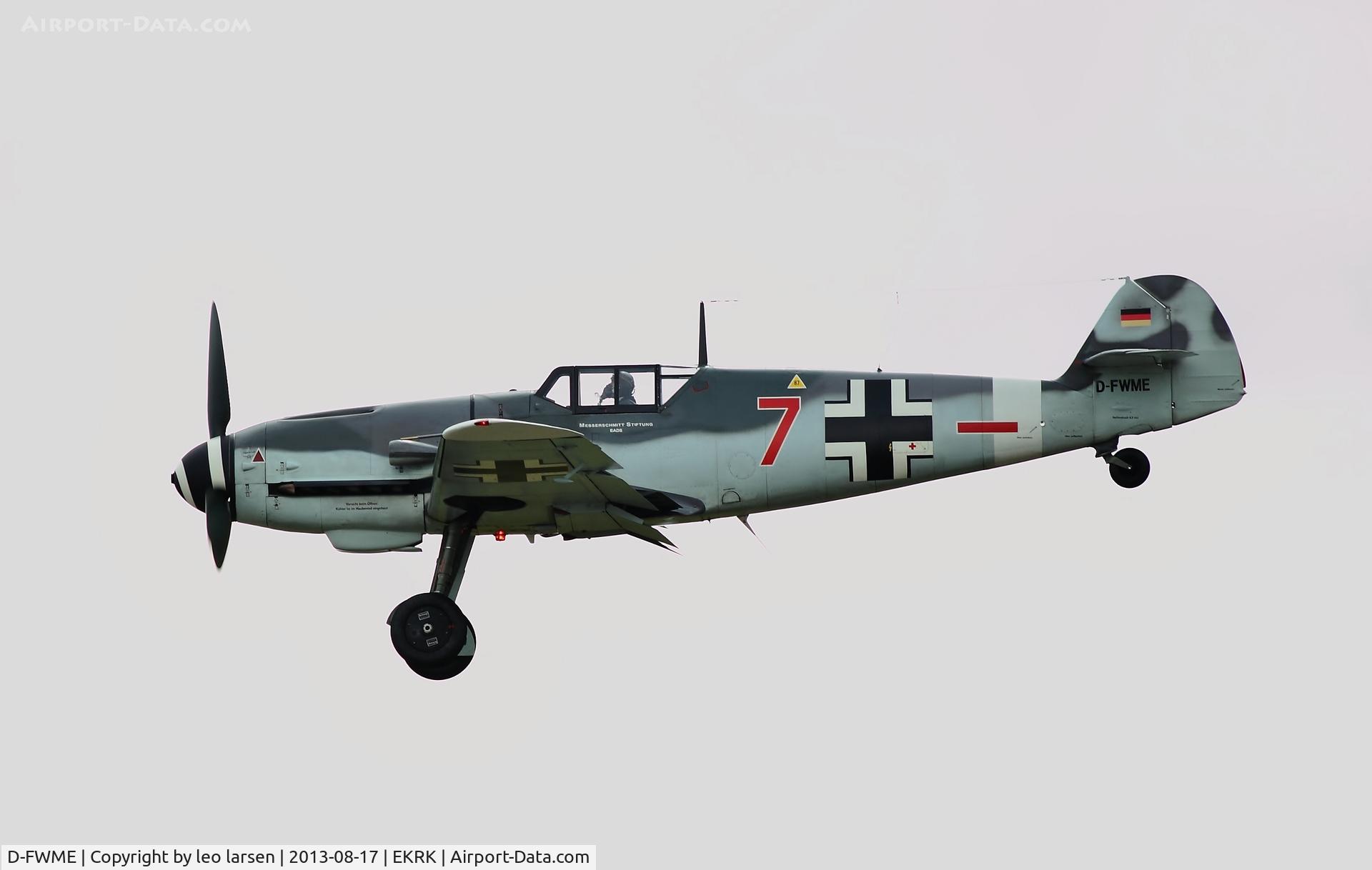 D-FWME, Messerschmitt Bf-109G-4 C/N 0139, Roskilde Air Show 17.8.13
