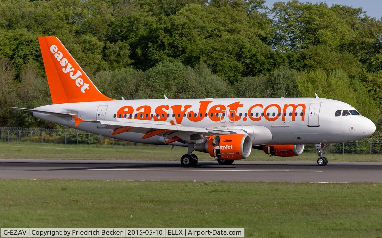 G-EZAV, 2006 Airbus A319-111 C/N 2803, decelerating after touchdown