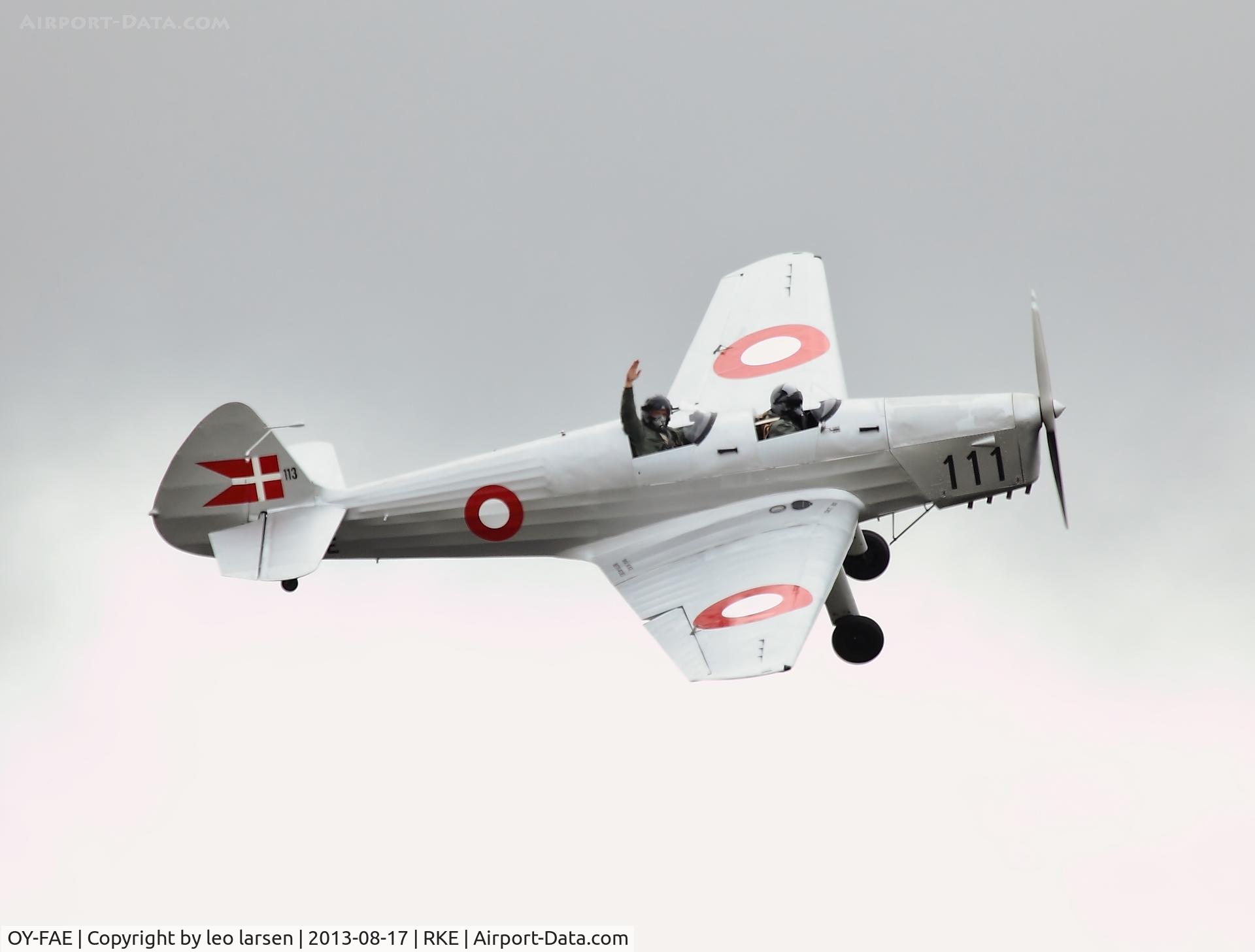 OY-FAE, 1946 SAI KZ IIT Traener C/N 119, Roskilde Air Show 17.8.13