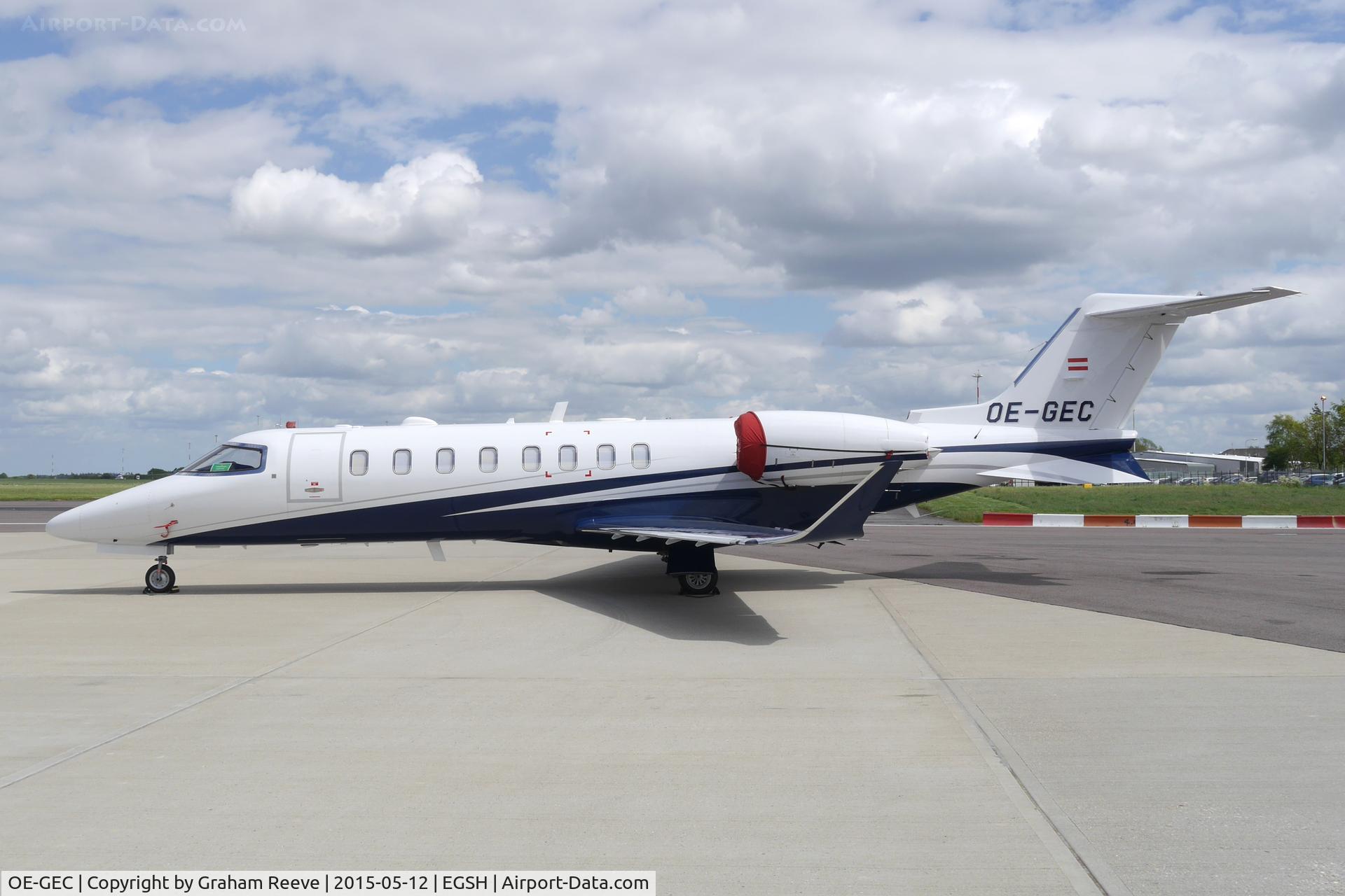 OE-GEC, 2014 Learjet 75 C/N 45-491, Parked at Norwich.