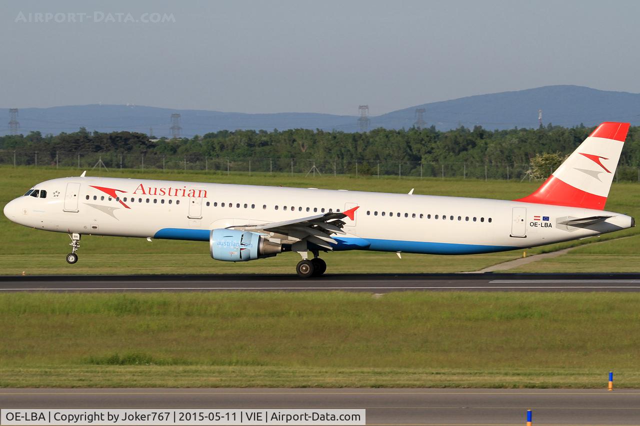 OE-LBA, 1995 Airbus A321-111 C/N 552, Austrian Airlines