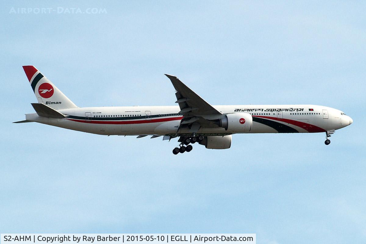 S2-AHM, 2014 Boeing 777-3E9/ER C/N 40120, S2-AHM   Boeing 777-3E9ER [40120] (Bangladesh Biman Airlines) Home~G 10/05/2015. On approach 27L.