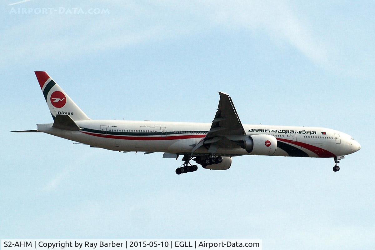 S2-AHM, 2014 Boeing 777-3E9/ER C/N 40120, S2-AHM   Boeing 777-3E9ER [40120] (Bangladesh Biman Airlines) Home~G 10/05/2015. On approach 27L.