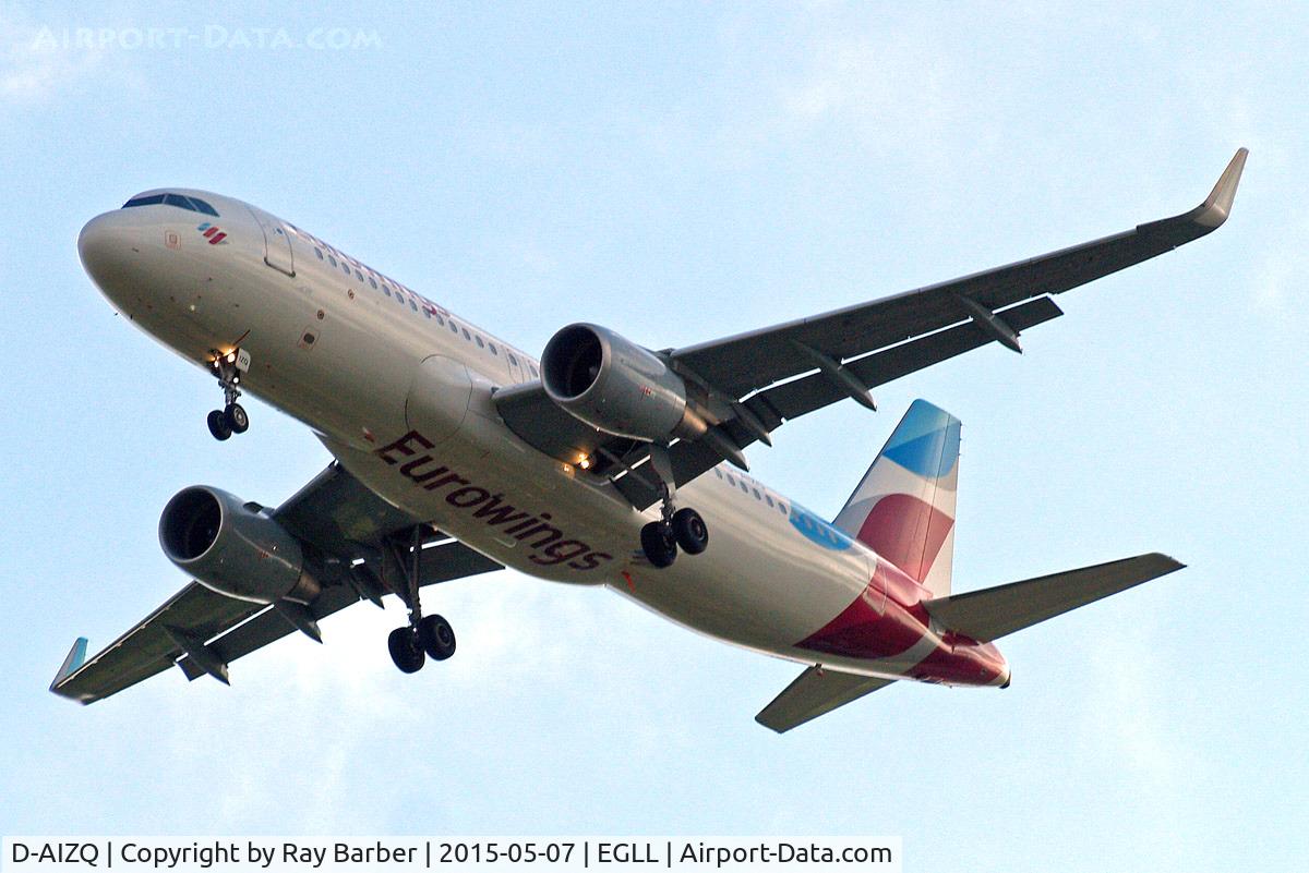 D-AIZQ, 2013 Airbus A320-214 C/N 5497, Airbus A320-214(SL) [5497] (Eurowings) Home~G 07/05/2015. On approach 27R.