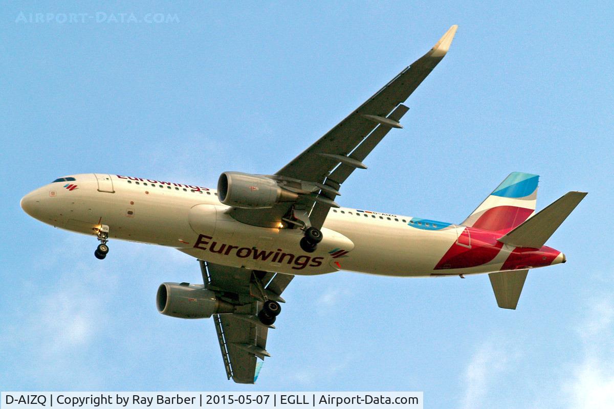 D-AIZQ, 2013 Airbus A320-214 C/N 5497, Airbus A320-214(SL) [5497] (Eurowings) Home~G 07/05/2015. On approach 27R.
